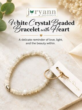 J Ryann Design Beaded Gem Crystal Bracelet 🦋